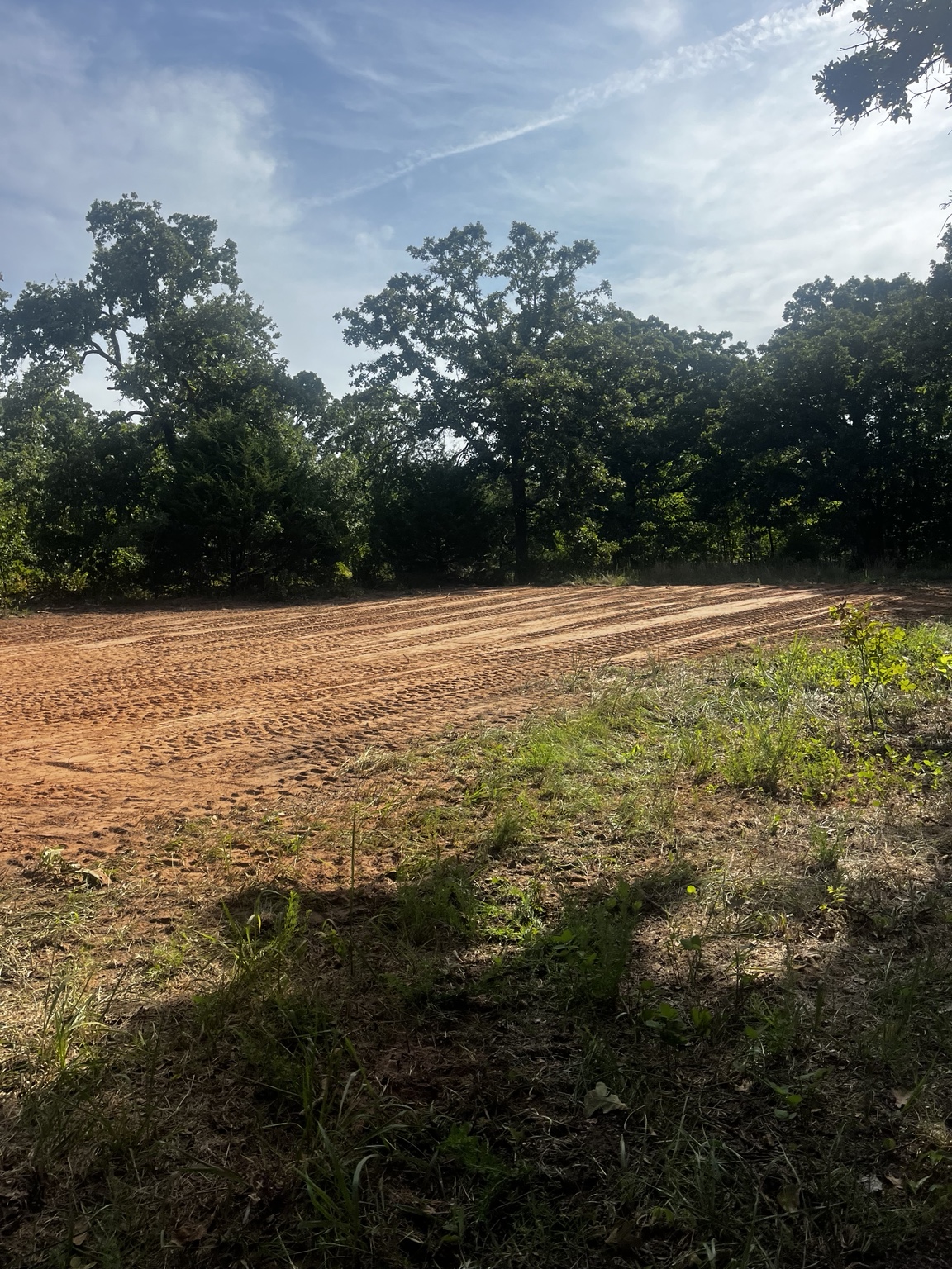 Finished dirt building pad and grading work