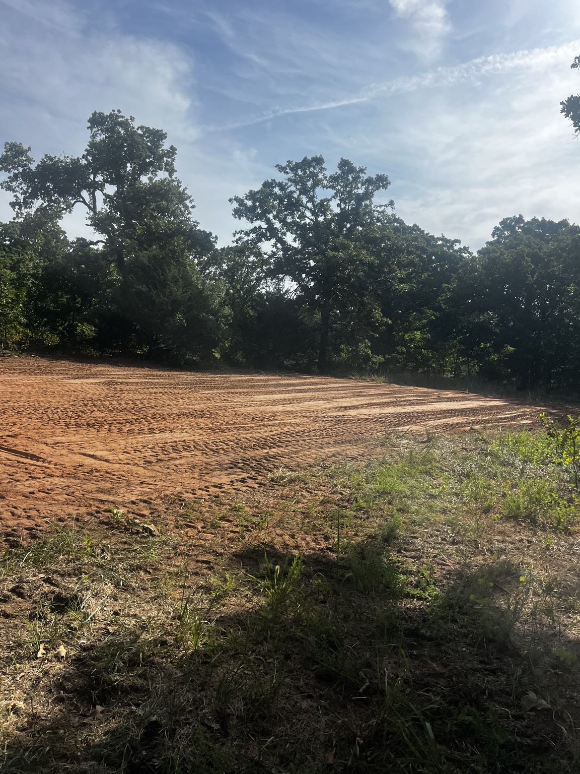 Freshly graded building pad