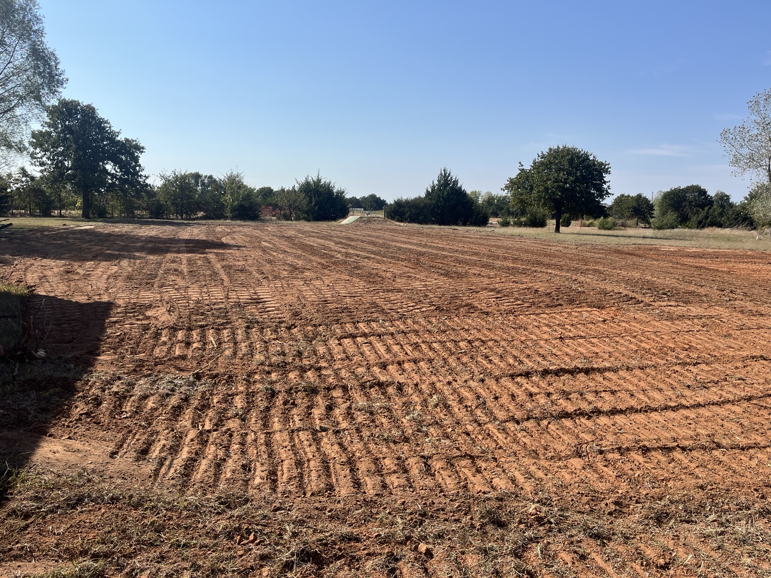 Large graded dirt area